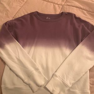 Zella Purple to White Ombré Crewneck Womens Size Small